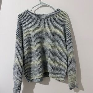 Universal Thread Women's Knit Sweater in Gray and Cream